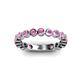 3 - Ashlyn 2.30 mm Pink Sapphire 3/4 Eternity Band 