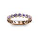 3 - Ashlyn 2.30 mm Tanzanite 3/4 Eternity Band 