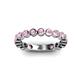 3 - Ashlyn 2.30 mm Pink Tourmaline 3/4 Eternity Band 