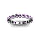 3 - Ashlyn 2.30 mm Amethyst 3/4 Eternity Band 