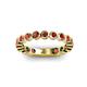 3 - Ashlyn 2.30 mm Red Garnet 3/4 Eternity Band 