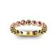 3 - Ashlyn 2.30 mm Rhodolite Garnet 3/4 Eternity Band 