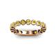 3 - Ashlyn 2.30 mm Yellow Sapphire 3/4 Eternity Band 