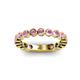 3 - Ashlyn 2.30 mm Pink Sapphire 3/4 Eternity Band 