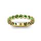 3 - Ashlyn 2.30 mm Green Garnet 3/4 Eternity Band 