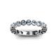 3 - Ashlyn 2.30 mm Aquamarine 3/4 Eternity Band 