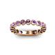 3 - Ashlyn 2.30 mm Amethyst 3/4 Eternity Band 