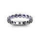 3 - Ashlyn 2.30 mm Iolite 3/4 Eternity Band 
