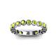 3 - Ashlyn 2.30 mm Peridot 3/4 Eternity Band 