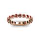 3 - Ashlyn 2.30 mm Red Garnet 3/4 Eternity Band 