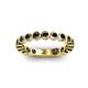 3 - Ashlyn 2.30 mm Black Diamond 3/4 Eternity Band 