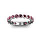 3 - Ashlyn 2.30 mm Ruby 3/4 Eternity Band 