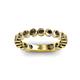 3 - Ashlyn 2.30 mm Smoky Quartz 3/4 Eternity Band 