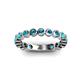 3 - Ashlyn 2.30 mm London Blue Topaz 3/4 Eternity Band 