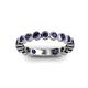 3 - Ashlyn 2.30 mm Blue Sapphire 3/4 Eternity Band 