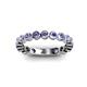 3 - Ashlyn 2.30 mm Tanzanite 3/4 Eternity Band 