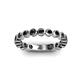 3 - Ashlyn 2.30 mm Black Diamond 3/4 Eternity Band 