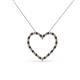 2 - Elaina Smoky Quartz and Diamond Heart Pendant 