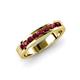 3 - Vanna 2.20 mm Ruby 9 Stone Wedding Band 