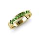 3 - Vanna 2.20 mm Green Garnet 9 Stone Wedding Band 