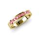 3 - Vanna 2.20 mm Pink Tourmaline 9 Stone Wedding Band 