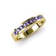 3 - Vanna 2.20 mm Iolite 9 Stone Wedding Band 