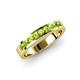 3 - Vanna 2.20 mm Peridot 9 Stone Wedding Band 