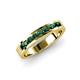 3 - Vanna 2.20 mm Emerald 9 Stone Wedding Band 