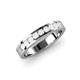 3 - Vanna 2.20 mm White Sapphire 9 Stone Wedding Band 