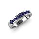 3 - Vanna 2.20 mm Blue Sapphire 9 Stone Wedding Band 