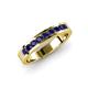 3 - Vanna 2.20 mm Blue Sapphire 9 Stone Wedding Band 