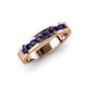 3 - Vanna 2.20 mm Blue Sapphire 9 Stone Wedding Band 