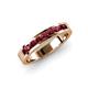 3 - Vanna 2.20 mm Ruby 9 Stone Wedding Band 