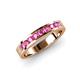 3 - Vanna 2.20 mm Pink Sapphire 9 Stone Wedding Band 