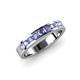 3 - Vanna 2.20 mm Tanzanite 9 Stone Wedding Band 