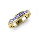 3 - Vanna 2.20 mm Tanzanite 9 Stone Wedding Band 
