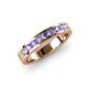 3 - Vanna 2.20 mm Tanzanite 9 Stone Wedding Band 