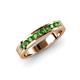 3 - Vanna 2.20 mm Green Garnet 9 Stone Wedding Band 