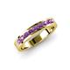 3 - Vanna 2.20 mm Amethyst 9 Stone Wedding Band 