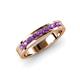 3 - Vanna 2.20 mm Amethyst 9 Stone Wedding Band 