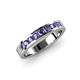 3 - Vanna 2.20 mm Iolite 9 Stone Wedding Band 