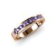 3 - Vanna 2.20 mm Iolite 9 Stone Wedding Band 