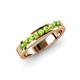 3 - Vanna 2.20 mm Peridot 9 Stone Wedding Band 