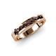 3 - Vanna 2.20 mm Red Garnet 9 Stone Wedding Band 