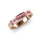 3 - Vanna 2.20 mm Rhodolite Garnet 9 Stone Wedding Band 