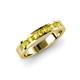 3 - Vanna 2.20 mm Yellow Sapphire 9 Stone Wedding Band 