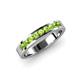 3 - Vanna 2.20 mm Peridot 9 Stone Wedding Band 