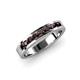 3 - Vanna 2.20 mm Red Garnet 9 Stone Wedding Band 
