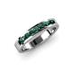 3 - Vanna 2.20 mm Emerald 9 Stone Wedding Band 