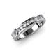 3 - Vanna 2.20 mm Diamond 9 Stone Wedding Band 
